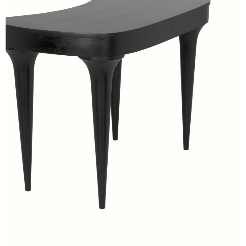 Noir Rennie Classic 45'' Black Wood Desk