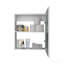 Armoire à pharmacie avec porte miroir et armoire à miroir de 20,5 po de hauteur avec deux tablettes intérieures pour la salle de bain, la cuisine et le vestibule-1394144699