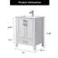 Ensemble de meuble-lavabo simple blanc 24 po 24 po
