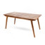 Table de salle à manger d'extérieur en bois massif de 69 po
