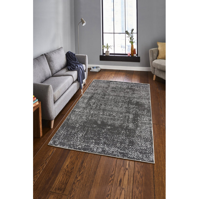 Stylish Hall Carpet (3.3 x 6.6 ft), 100% Polyester, 650 g/m² | Antibacterial, Eco-Friendly, Non-Slip PVC Dot Underside, 0.2 in Pile Height | Machine Washable, Perfect for Living Rooms & Entryways, Durable & Easy Care