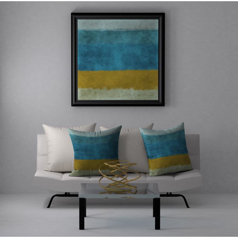 Abstract Throw Pillow, 18" H x 18" W