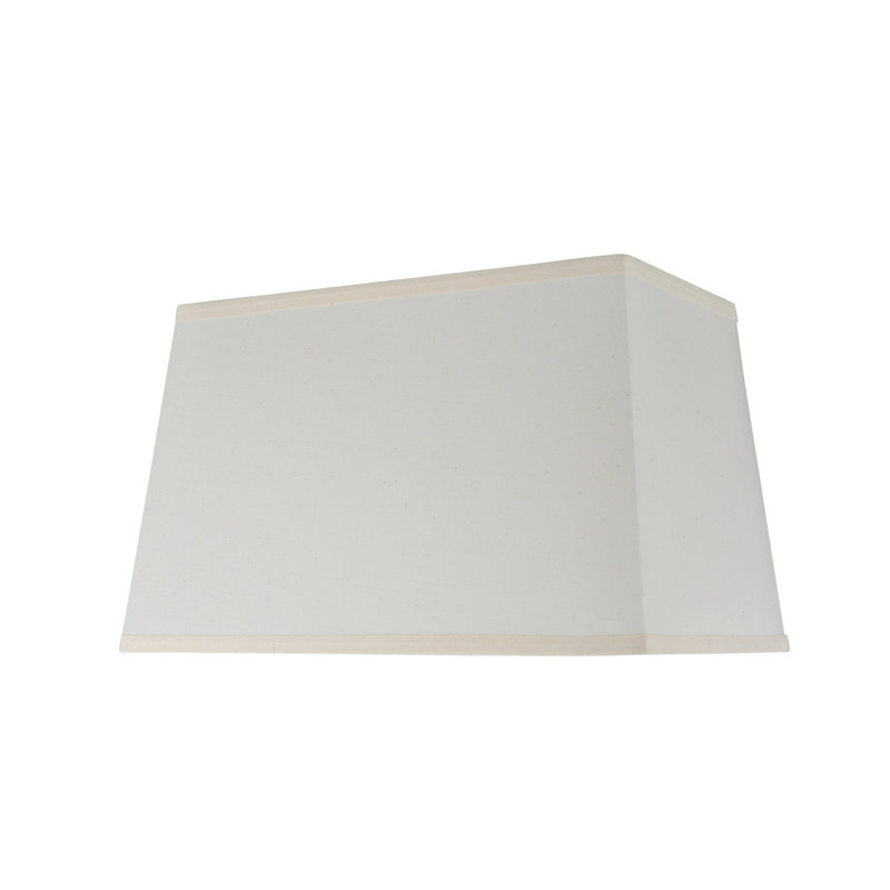 Off-White Cotton Rectangular Spider Lamp Shade, 16"