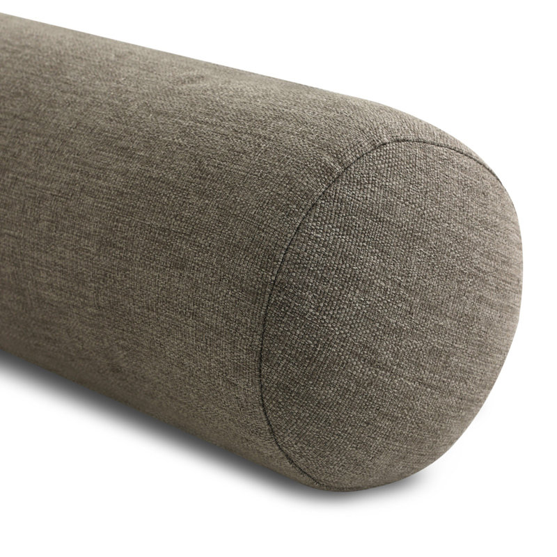 Townes Outdoor Bolster Pillow-Alessi Linen-20"x8", Alessi Fawn
