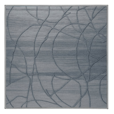 Tapis abstrait gris lavable à la machine