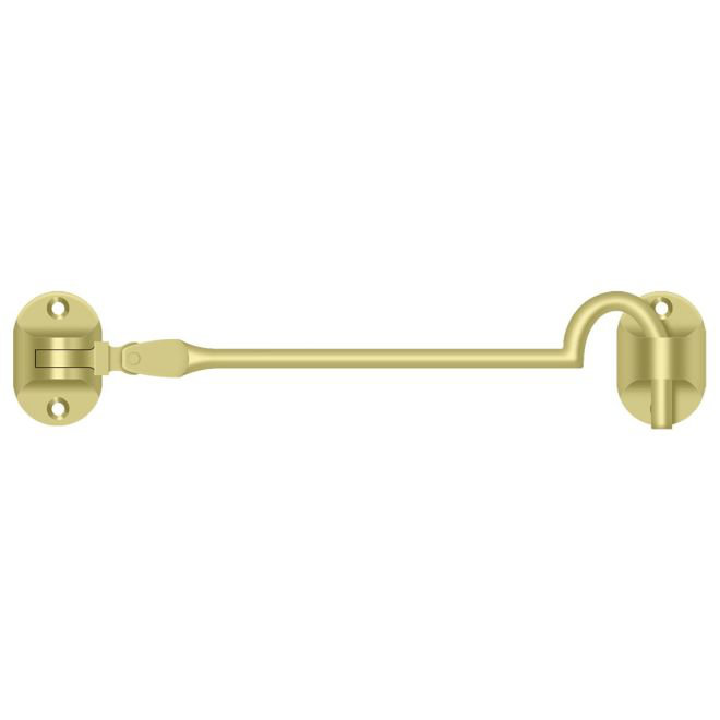 Deltana CHB6U3 Cabin Hooks; British Style; 6"; Bright Brass Finish, Polished Brass