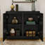 Armoire de rangement Mid-Century moderne en forme de V, buffet avec panneau de fibres à densité moyenne durable, multifonctionnel pour divers espaces-281623402