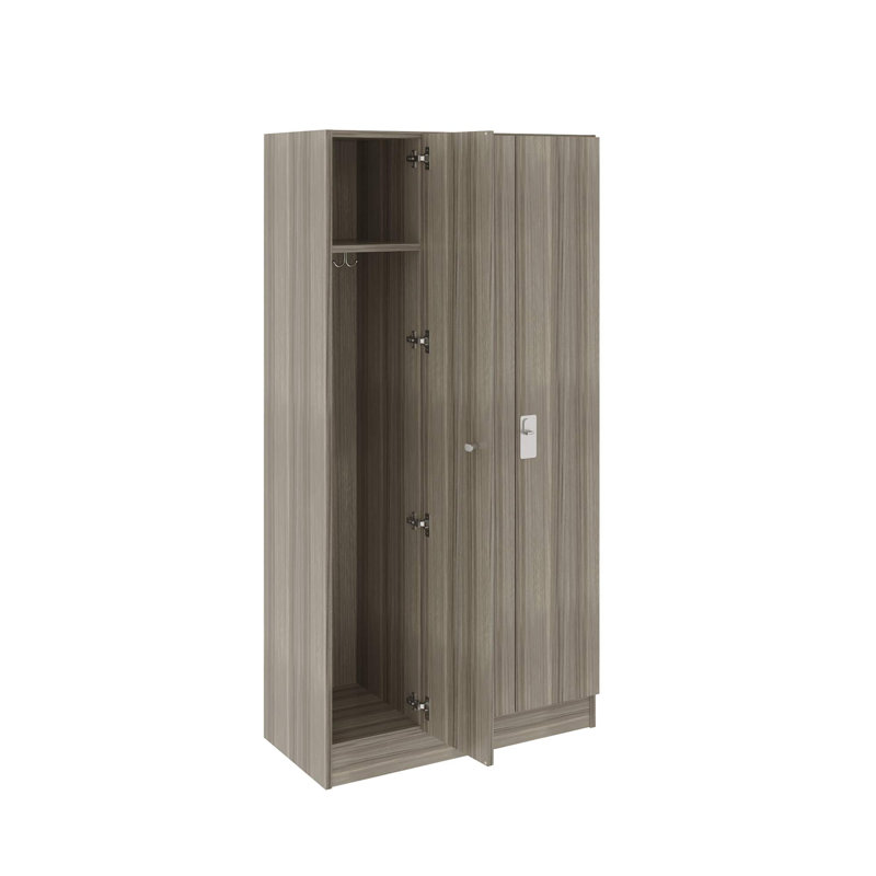 Armoire de vestibule triple à trois compartiments avec porte, Orme ombré