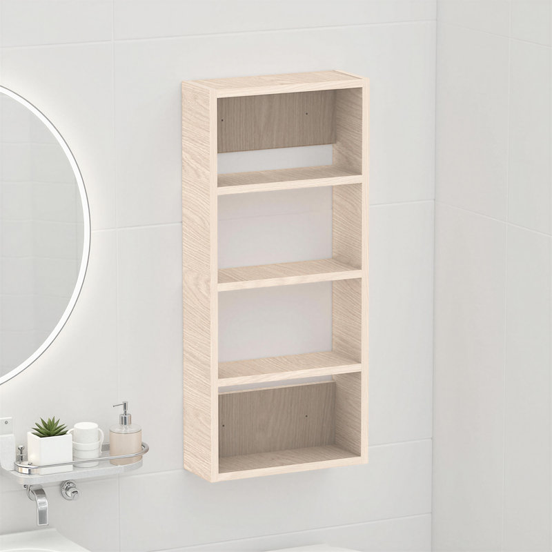 Rafina Wall Mounted Bathroom Cabinet, 4 Shelves, Sonoma Oak