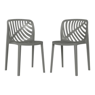 Ensemble de 2 chaises de patio empilables