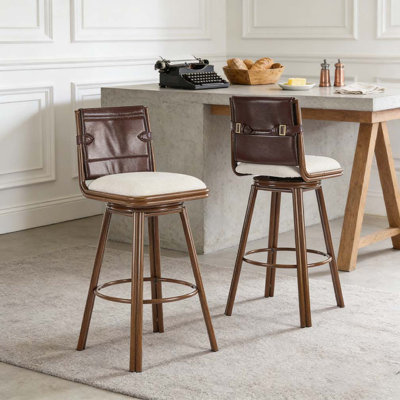 Tabouret de bar pivotant d'intérieur avec structure en métal
