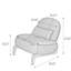 Chaise d'appoint moderne avec pieds en bois massif et coussin moelleux pour le balcon du salon de la chambre à coucher-232132584