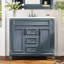 Meuble-lavabo de salle de bain moderne 36 po - bleu, finition lisse, meuble de rangement moderne et fonctionnel avec espace dissimulé-1142588564-1142588571