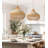 Beatrice Rattan Pendant Light - Natural Dome 1-Light Polished Handwoven Dimmable Light Fixture For Kitchen Island, Kitchen, Dining Room, Living Room, Bedroom or Hallway in Boho, Country, Farmhouse, Modern Farmhouse & Mid-Century Modern Style-1906182534