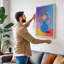 Blooms and Colour Modern - Wrapped Canvas-122658748-122658726