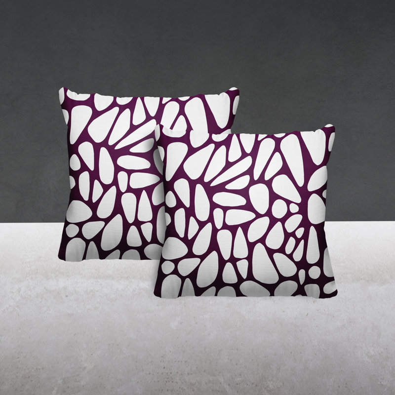 Coussin Stone, L 19 po x H 19 po, Mauve