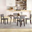 Ensemble de 4 chaises de salle à manger en bois Lark Manor ™ avec assise et dossier rembourrés en bois d'acacia