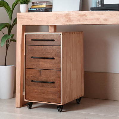 Simple Solid Wood Small Filing Cabinets by Inbox Zero