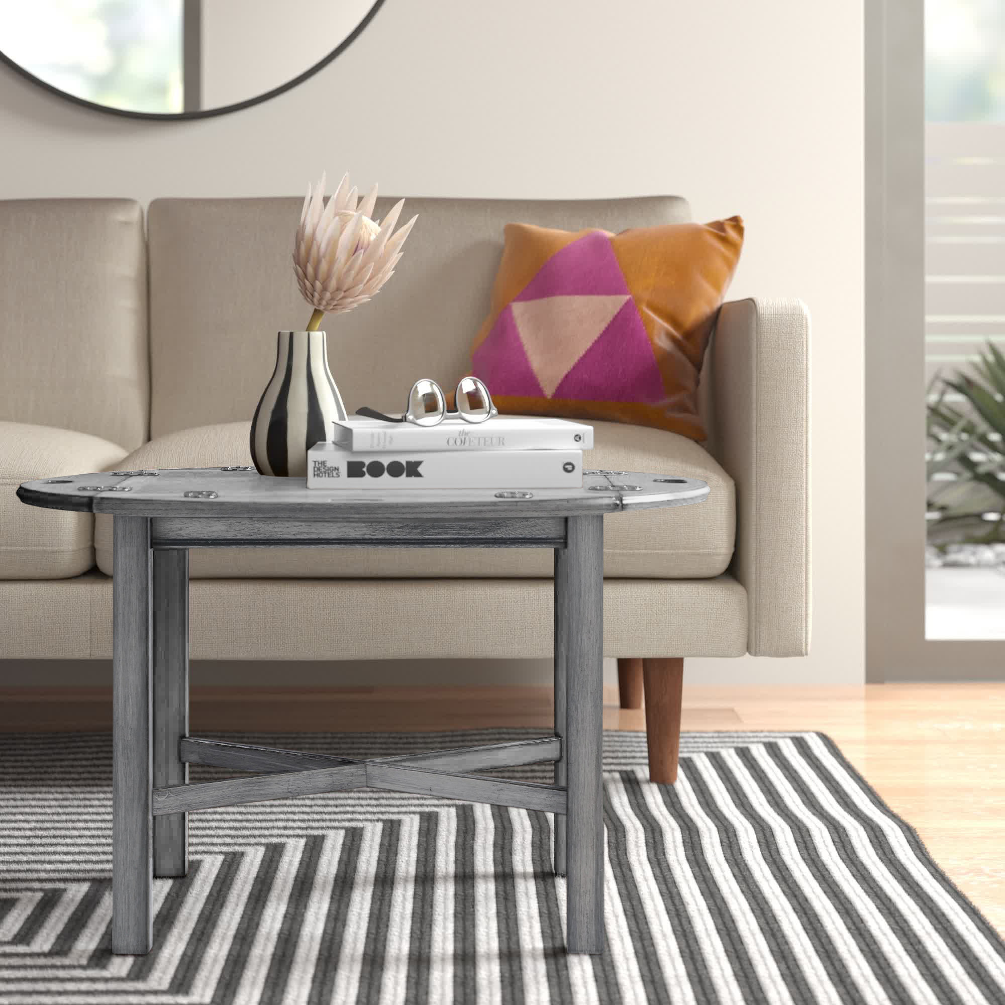 Lark Manor Gabbert Extendable 4 Legs Coffee Table & Reviews | Wayfair