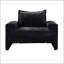 Fauteuil d'appoint en chenille de 40,9 po avec accoudoirs larges, coussin épais, dossier ergonomique pour le salon, la chambre à coucher ou le bureau-1595066748