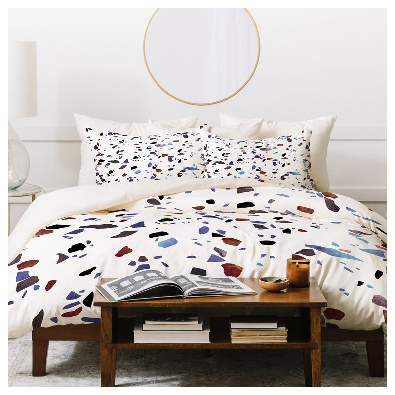 Modern & Contemporary Abstract Duvet Cover, Queen Duvet Cover + 2 Shams