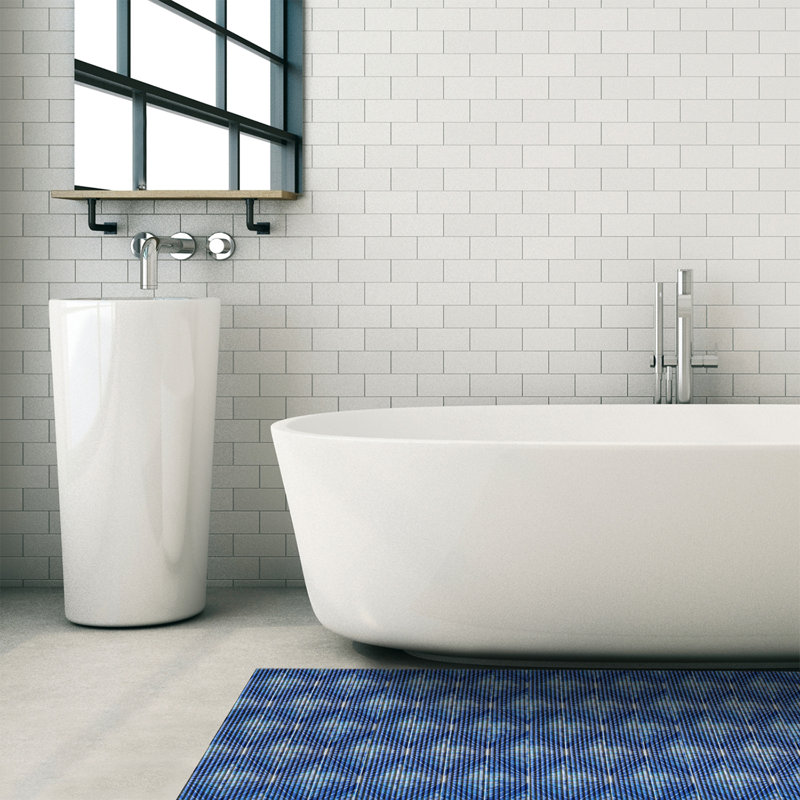 Tapis de bain Falkirk, Bleu
