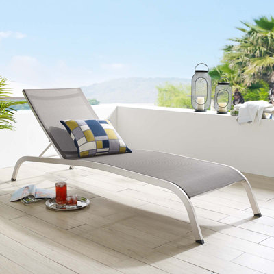 Chaise longue simple inclinable avec coussins de 76,5 po Savannah