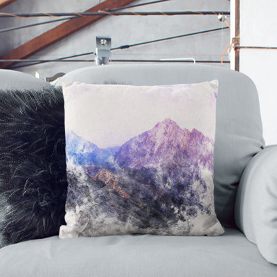 Mountain Peak Under a Sky Cushion with Filling