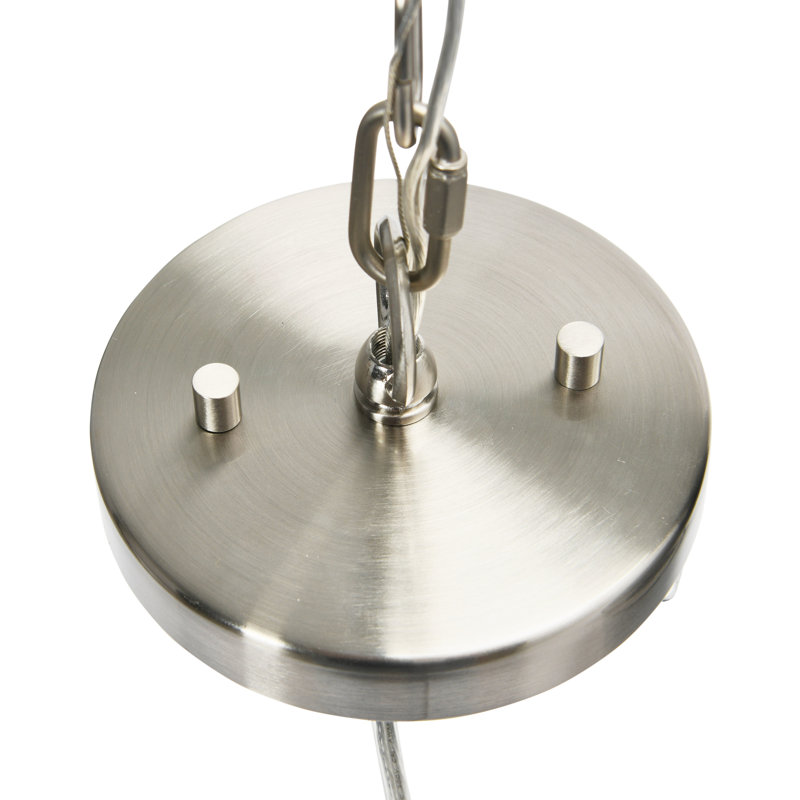 Robert Stevenson Lighting Hensley - Metal Ceiling Light, Black and Antique Nickel, Silver/Black