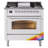 ILVE Nostalgie II Series 36 inch Dual Fuel Range with 6 Burners, Griddle (Glass Door)-124968149-98168273