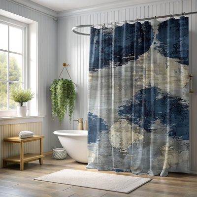 Blue Wisps - Premium Shower Curtain