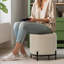 Tabouret d'appoint avec repose-pieds blanc cassé 18 po Daryla-528914406