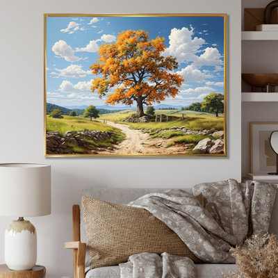 Érable et sérénité rustique sur toile