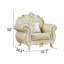 Fauteuil en cuir véritable capitonné European