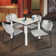 Kee Square Breakroom Table Top, 4 Zeng Stack Chairs