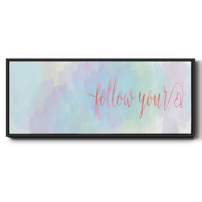 Follow Your- Framed Canvas, 8" H x 20" W