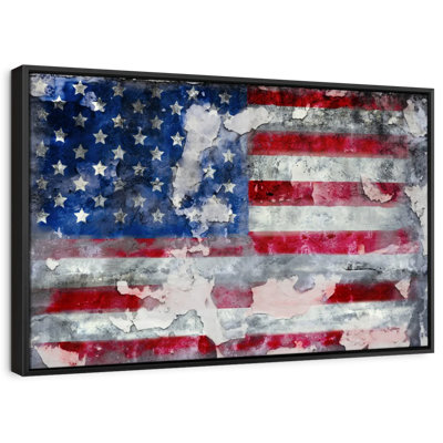 " Old American Flag Canvas Print "