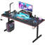 Adjustable Metal Base Computer Desk