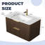 Meuble-lavabo flottant élégant avec lavabo intégré 36 po - Armoire de rangement moderne ultra-mince et tiroirs à fermeture en douceur-1435644632-1435644638
