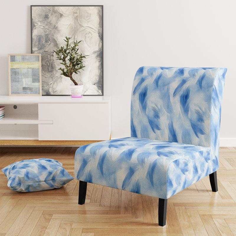 Fauteuil de chambre Abstract Blue, Pantoufle sans accoudoirs