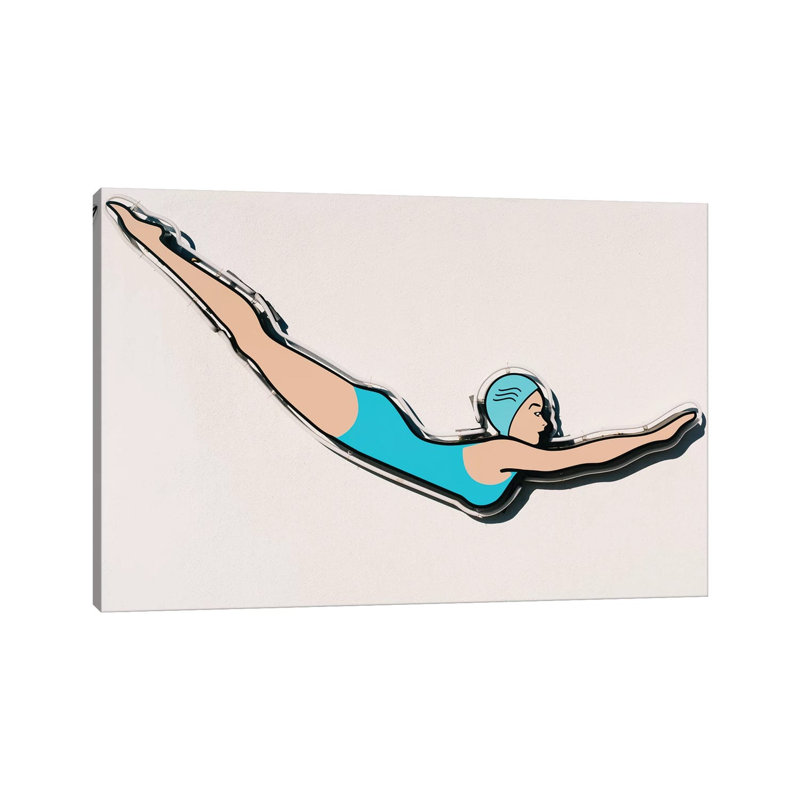 Palm Springs Dive by Bethany Young - Print on Canvas, Wrapped Canvas, 66.04cm H x 101.6cm W x 1.91cm D