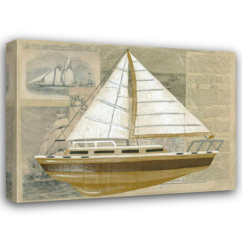«Longshore Tides Zarris», art graphique sur toile tendue par Chariklia: Tour by Boat II, H 19 po x l 24 po