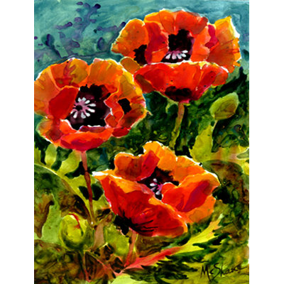 Pavillon Vertical De Coquelicots