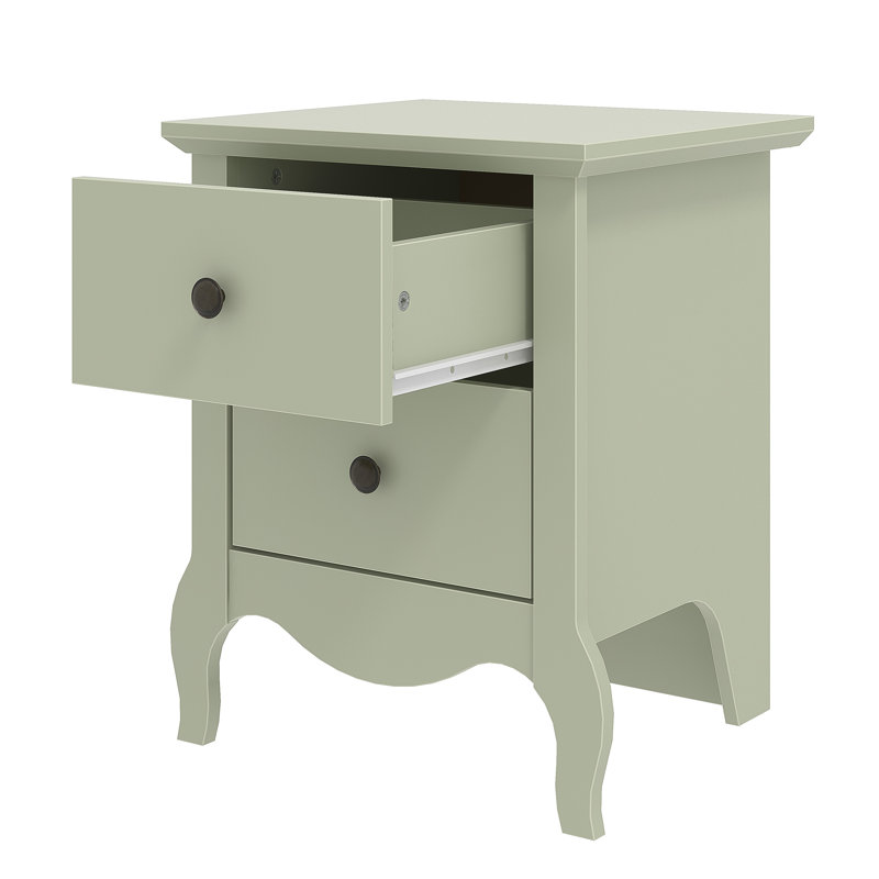 Sterra Manufactured Wood Bedside Table, Sage Green