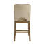 Ensemble de salle à manger 5 pièces avec table haute extensible de 45 cm, plateau rectangulaire style planches, chaises rembourrées et capitonnées, mobilier de salon en bois-1389856155