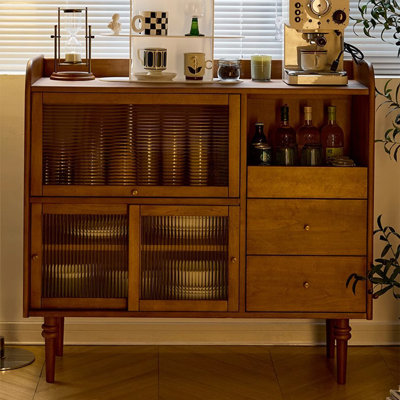Retro Minimalist Solid Wood Sideboard