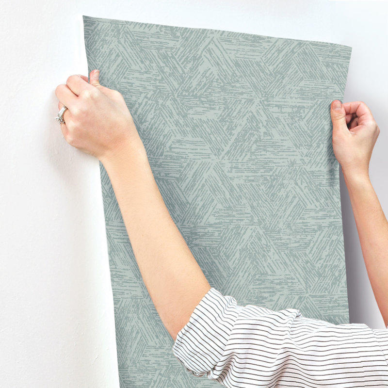 Bravlio Geometric Wallpaper Double Roll, Blue