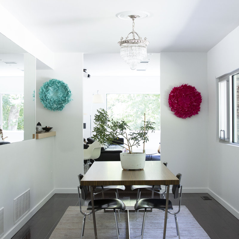 Décoration murale Juju Hat Feather, Vert menthe, H 28 po x l 28 po x P 4 po