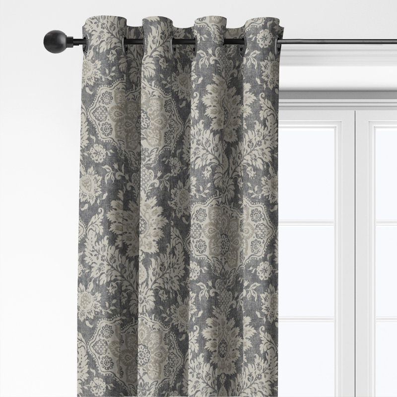 Panneaux de draperie à œillets Osha moka / gris anthracite (comprend 2 panneaux) l 50 po x L 144 po (taille par panneau)