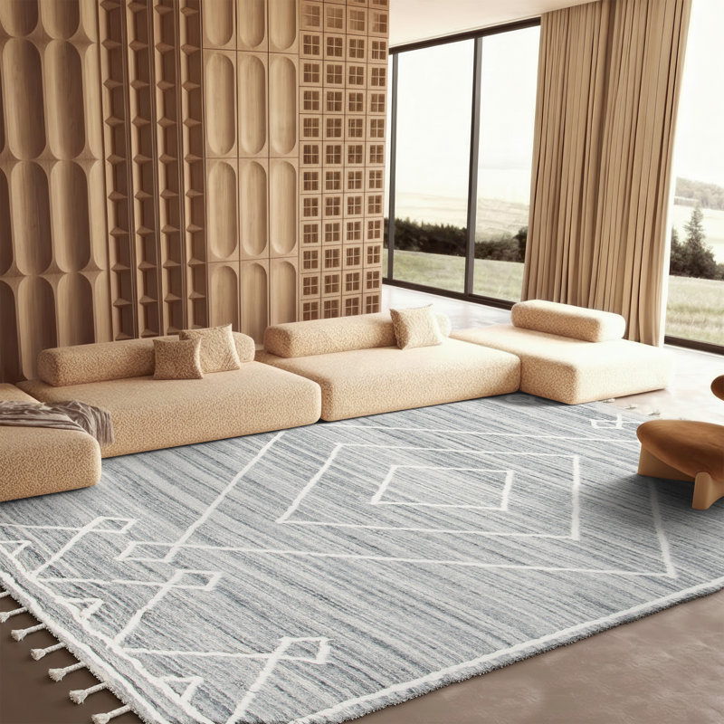 Tapis en laine touffeté à la main Casablanca, Rectangle 8 pi x 10 pi